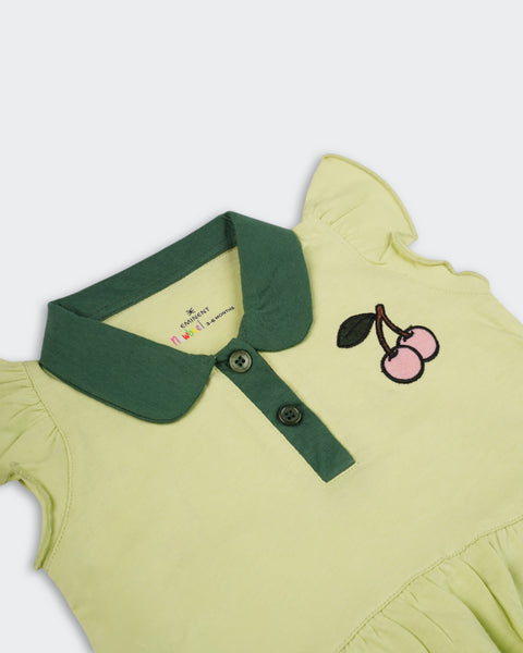 Newborn Girls' Double Jersey Frock