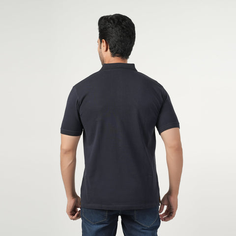 Eminent Men's Half Sleeves Polo T-Shirt - Navy Blue
