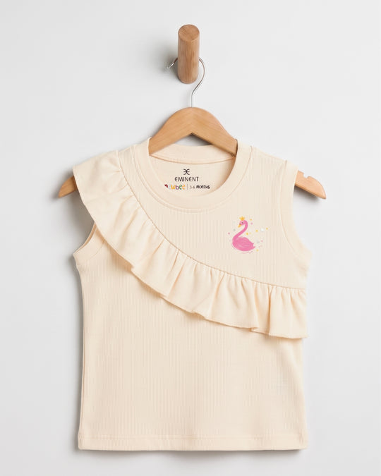 Newborn Girls' Textured Sando