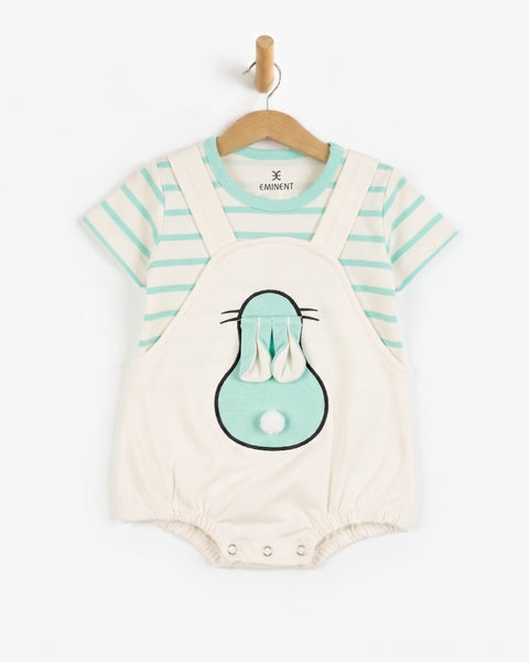 Newborn Girls' Textured Romper