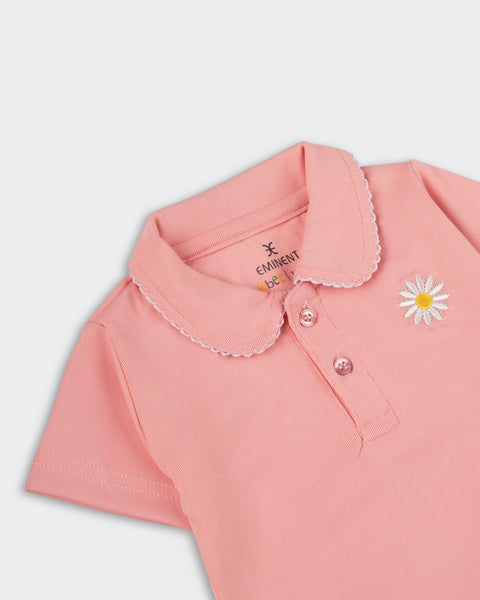 Newborn Girls' Textured T-Shirt
