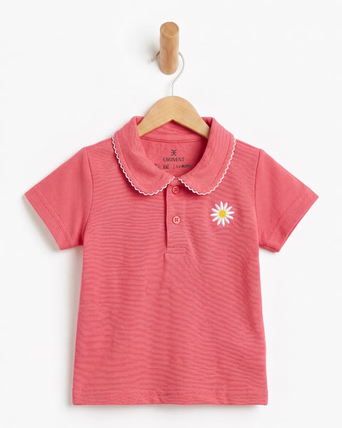 Newborn Girls' Textured T-Shirt