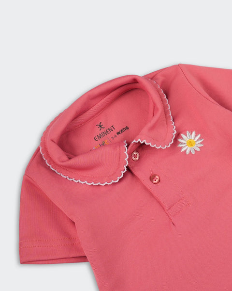 Newborn Girls' Textured T-Shirt