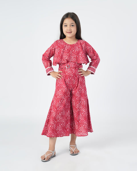Girls' Jump Suit - Maroon