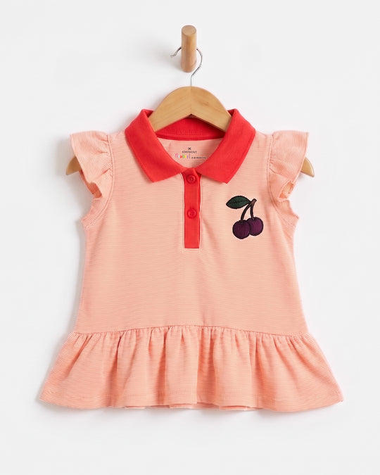Newborn Girls' Double Jersey Frock
