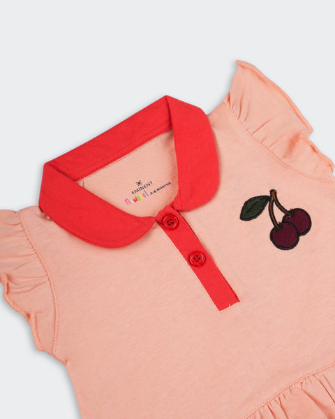 Newborn Girls' Double Jersey Frock