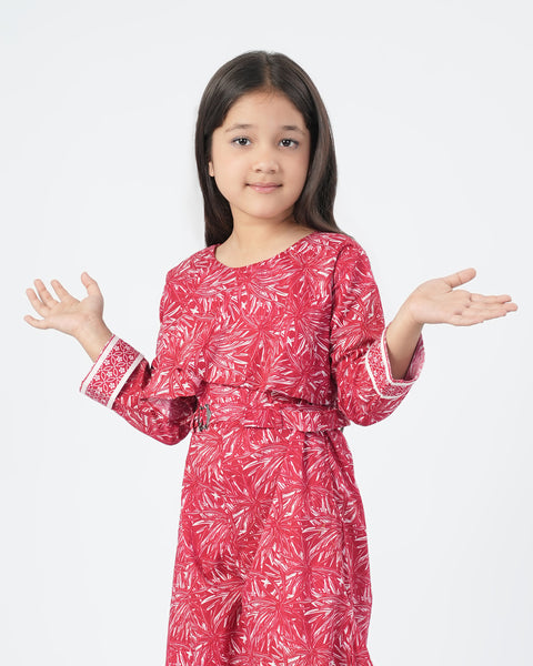 Girls' Jump Suit - Maroon