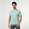 Eminent Men's Half Sleeves Round Neck T-Shirt - Cyan