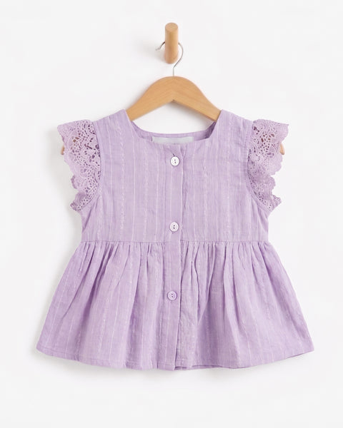Newborn Girls' Embroidered Cotton Top
