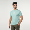 Eminent Men's Half Sleeves Round Neck T-Shirt - Cyan