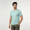 Eminent Men's Half Sleeves Round Neck T-Shirt - Cyan