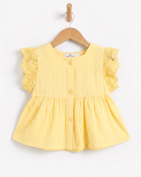 Newborn Girls' Embroidered Cotton Top
