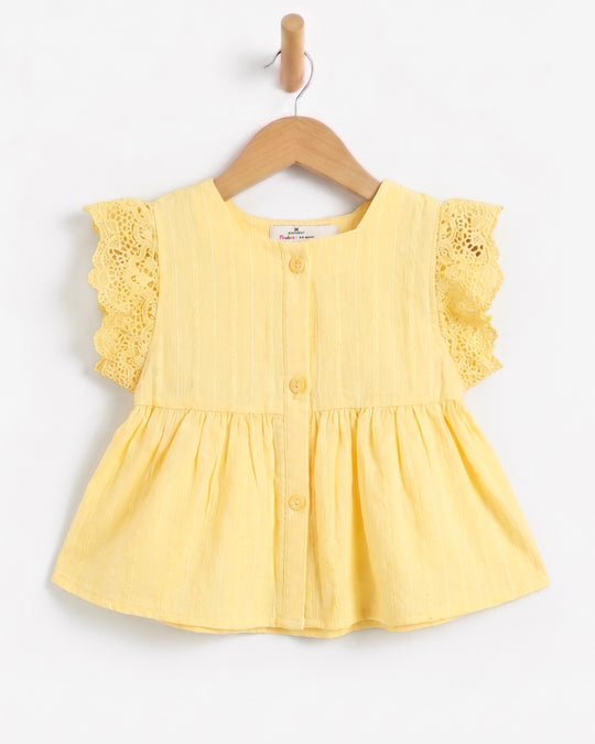 Newborn Girls' Embroidered Cotton Top