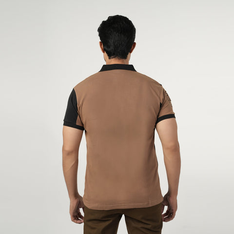 Eminent Men's Half Sleeves Polo T-Shirt - Coco Cream