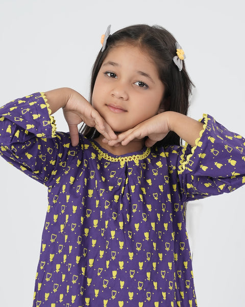 Girls' 03Pcs Kameez Shalwar