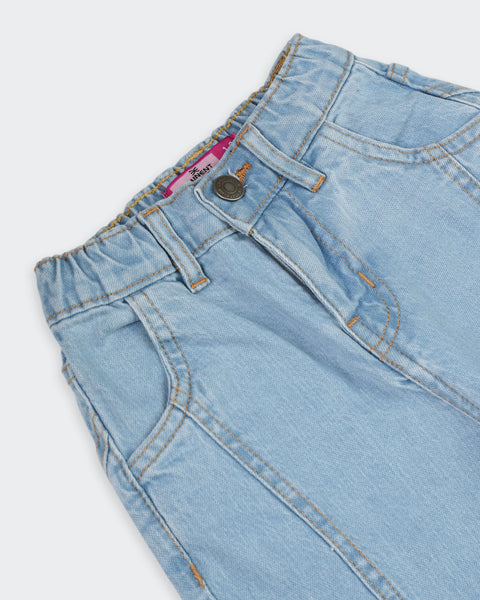 Girls Woven Denim Pants