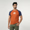 Eminent Men's Half Sleeves Round Neck T-Shirt - Navy Blue & Brown
