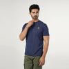 Eminent Men's Half Sleeves Round Neck T-Shirt - Navy Blue