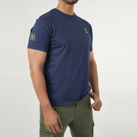 Eminent Men's Half Sleeves Round Neck T-Shirt - Navy Blue