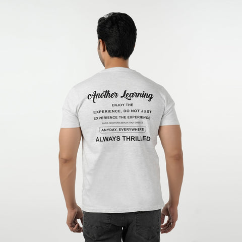 Eminent Men's Round Neck Half Sleeves Printed T-Shirt - Oatmeal, Men's T-Shirts & Polos, Eminent, Chase Value