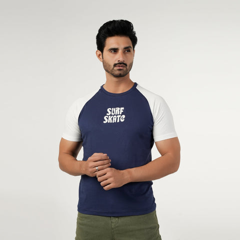 Eminent Men's Half Sleeves Round Neck T-Shirt - Navy Blue