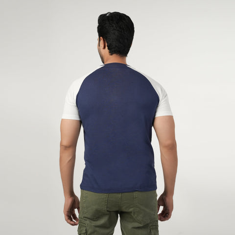 Eminent Men's Half Sleeves Round Neck T-Shirt - Navy Blue