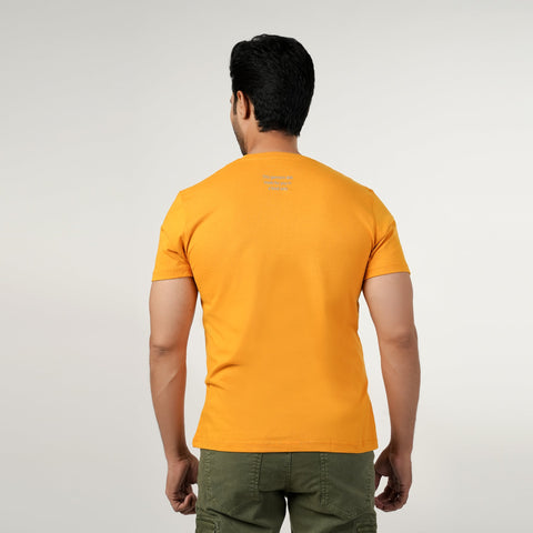 Eminent Men's Half Sleeves Round Neck T-Shirt - Yellow