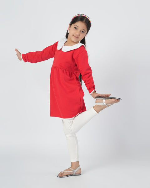 Eminent Girls Frock - Samba Red, Girls Frocks, Eminent, Chase Value