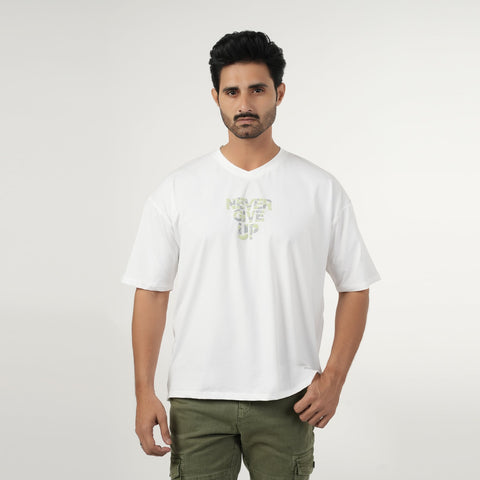 Eminent Men's Half Sleeves T-Shirt - White