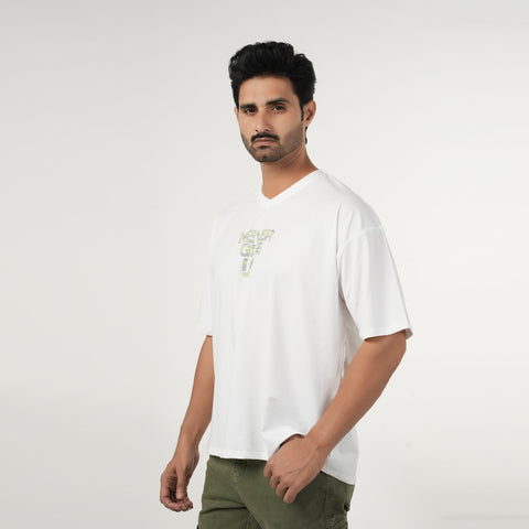 Eminent Men's Half Sleeves T-Shirt - White