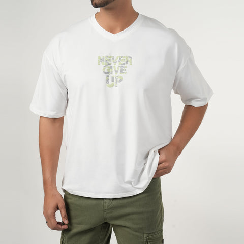 Eminent Men's Half Sleeves T-Shirt - White