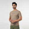 Eminent Men's Half Sleeves T-Shirt - Stone