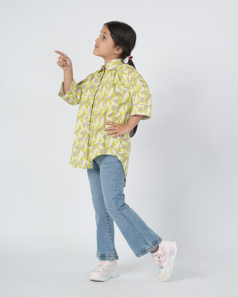 Girls' Woven Full Sleeves Top