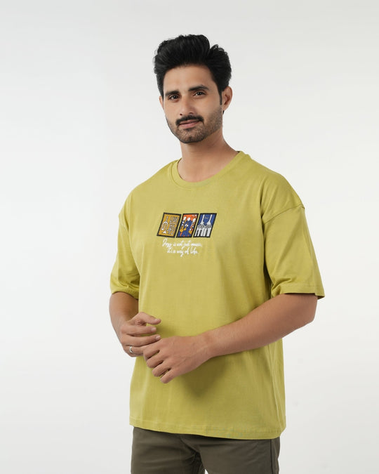 Eminent Men's Half Sleeves Round Neck T-Shirt - Mid Green, Men's T-Shirts & Polos, Eminent, Chase Value