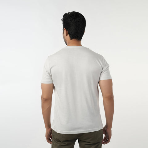 Eminent Men's Half Sleeves Round Neck T-Shirt - White
