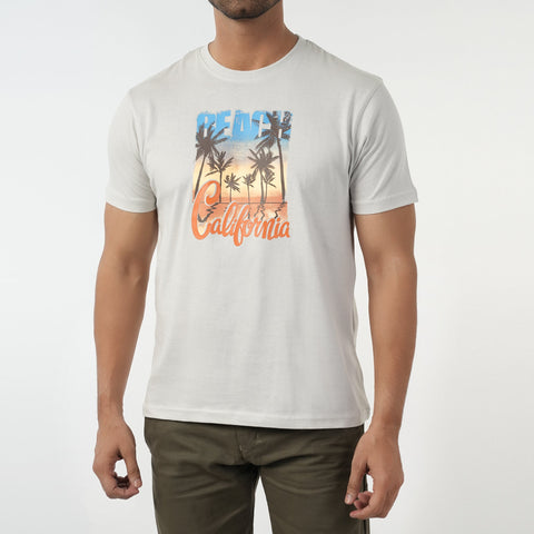 Eminent Men's Half Sleeves Round Neck T-Shirt - White