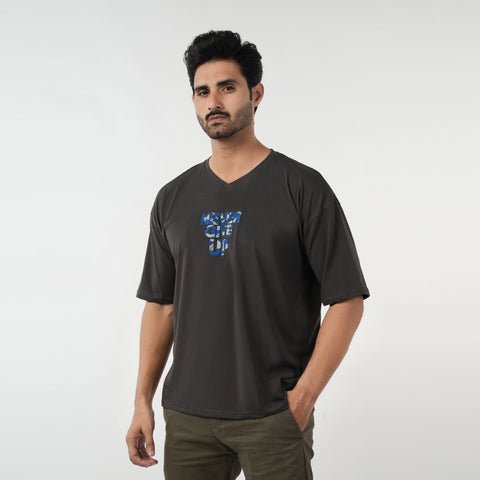 Eminent Men's Half Sleeves T-Shirt - Charcoal