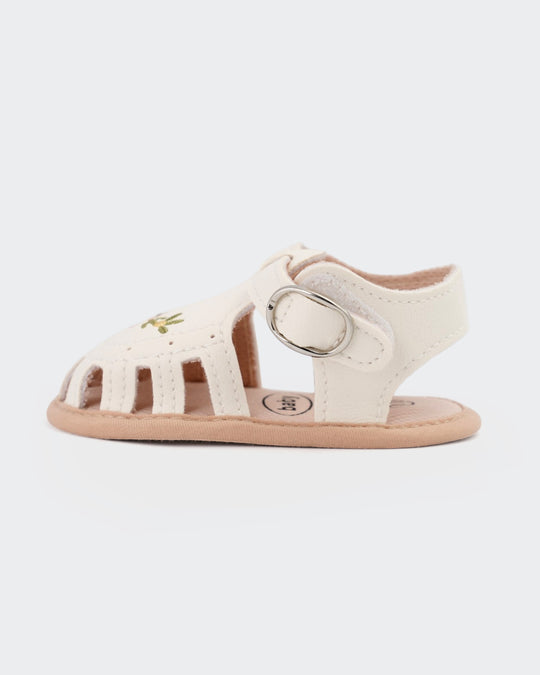 Newborn Girls' Embroidered Sandals