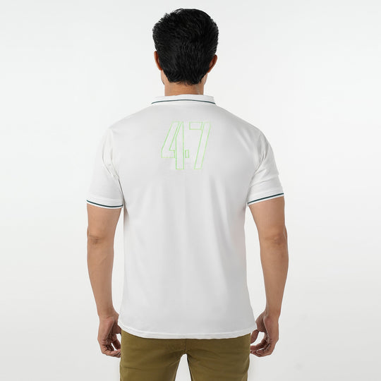 Men's Azadi Half Sleeves Polo T-Shirt - White