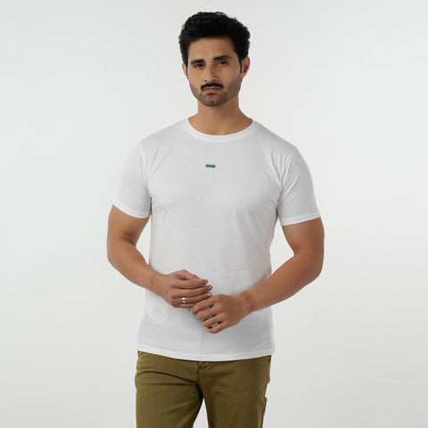 Eminent Men's Round Neck Half Sleeves Printed T-Shirt - White