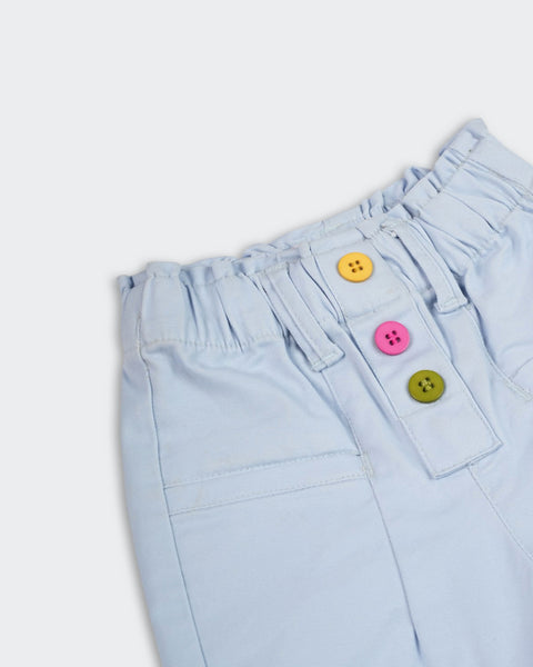 Newborn Girls' Twill Cotton Pants