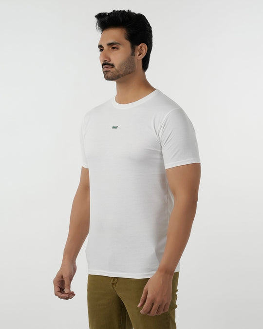 Eminent Men's Round Neck Half Sleeves Printed T-Shirt - White, Men's T-Shirts & Polos, Eminent, Chase Value