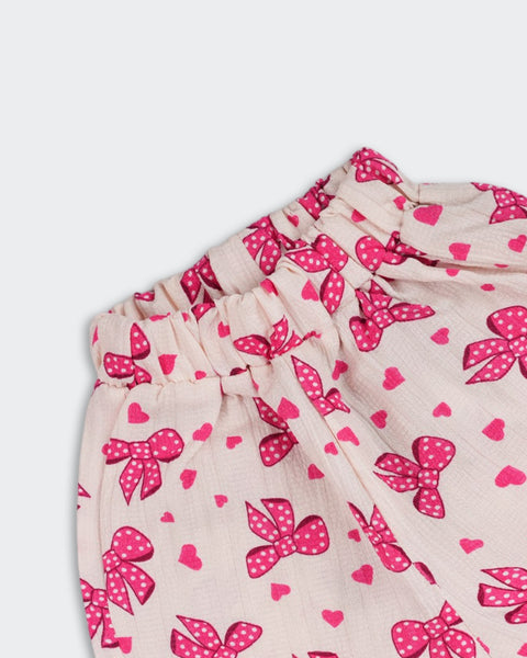 Newborn Girls' Printed Seersucker Co-Ord Set