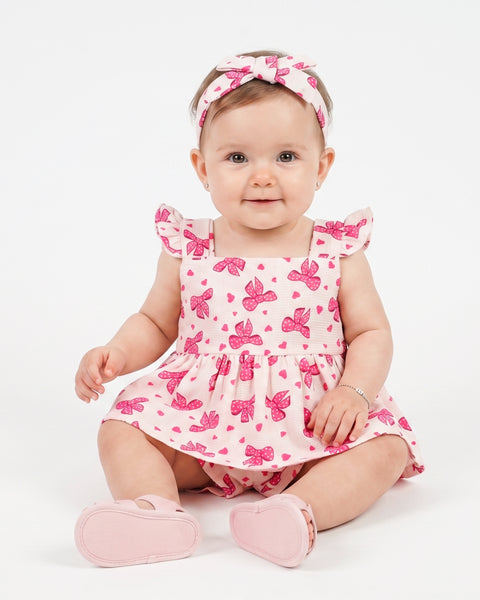 Newborn Girls' Printed Seersucker Co-Ord Set