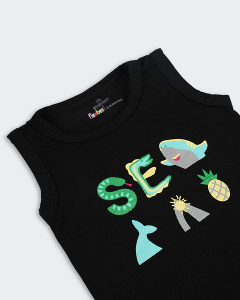Newborn Boys' Double Jersey Sando