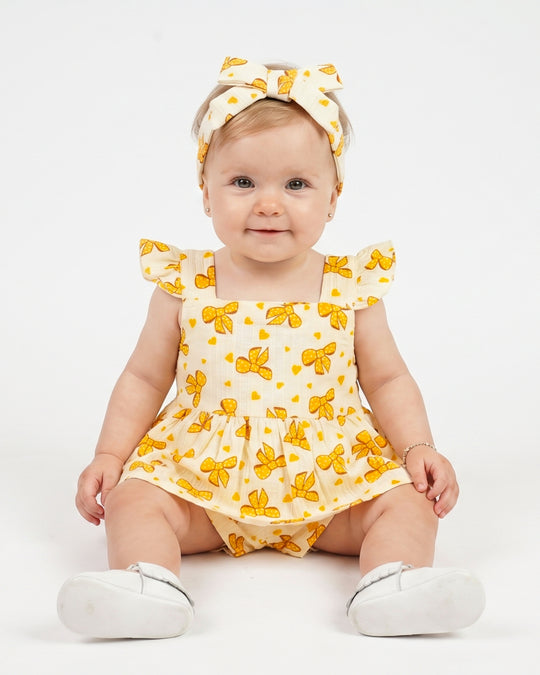 Newborn Girls' Printed Seersucker Co-Ord Set
