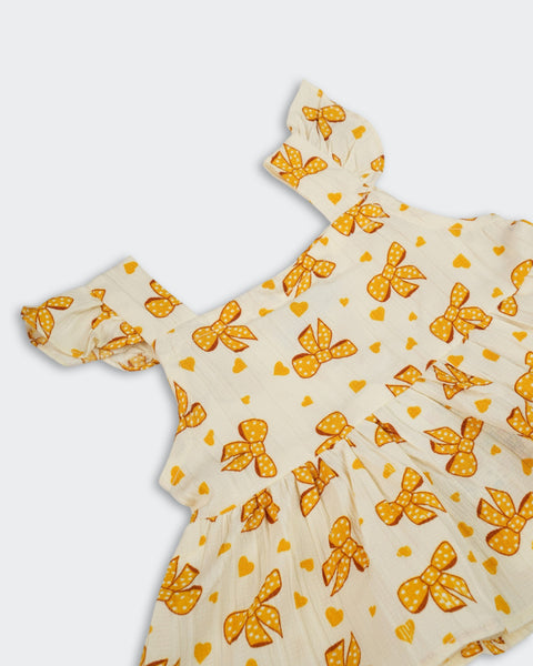 Newborn Girls' Printed Seersucker Co-Ord Set
