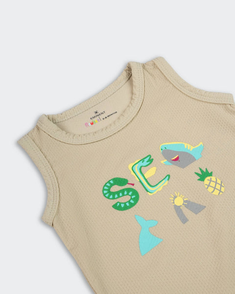 Newborn Boys' Double Jersey Sando
