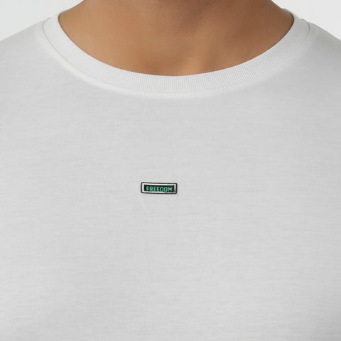 Eminent Men's Round Neck Half Sleeves Printed T-Shirt - White