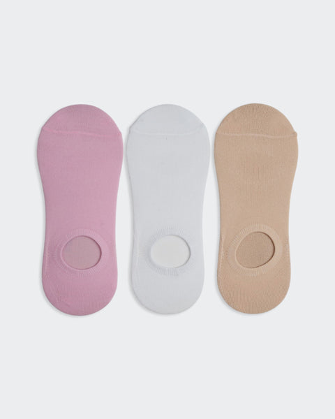Women's Plain Sneaker Socks (Pack of 3)